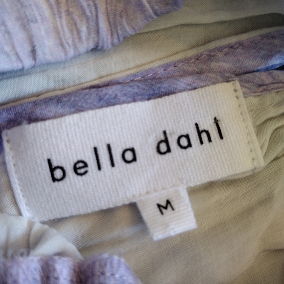 Bella Dahl Purple Lilac Cream Tie Dye Midi Dress Size Medium - Picture 9 of 9